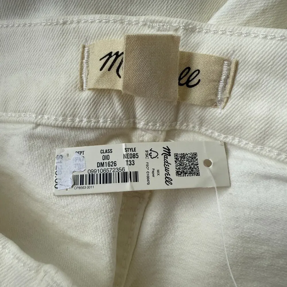 madewell tall perfect vintage wide-leg crop jean tile white ne085 women size t33